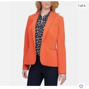 NWT Tommy Hilfiger orange blazer with navy polka dot trim